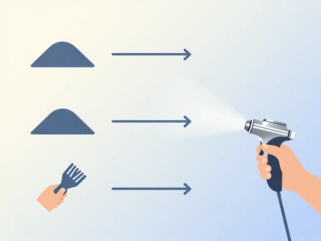 Diagramme étapes préparation et réglage airless deco