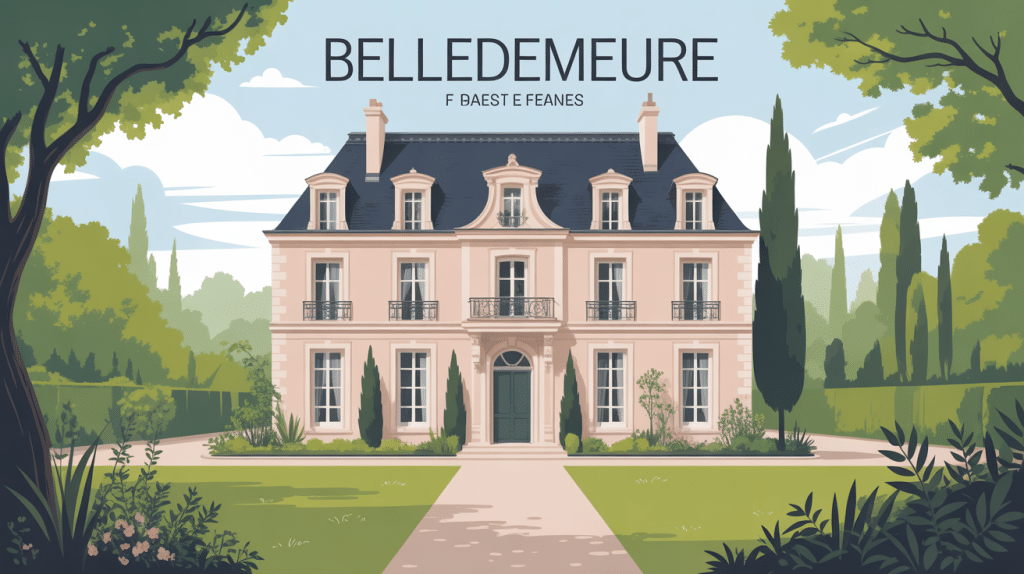 belledemeure illustration façade élégante maison de maître