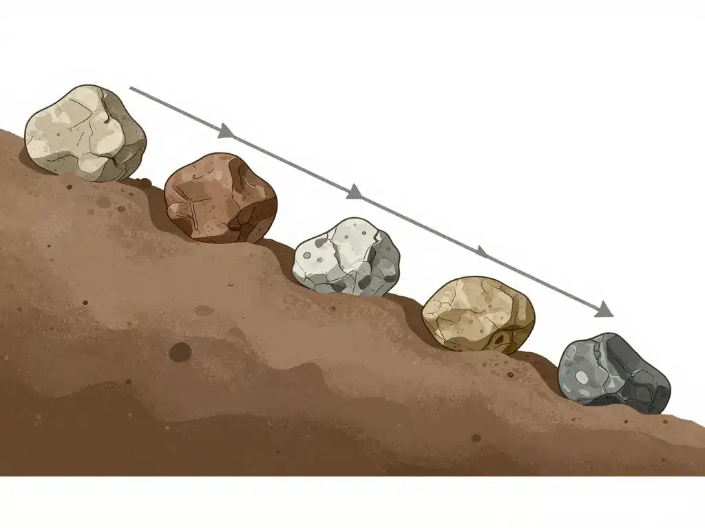 Dimensionnement pierre enrochement adapté au sol et pente