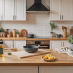 entretien plan de travail bois illustration centrale cuisine moderne