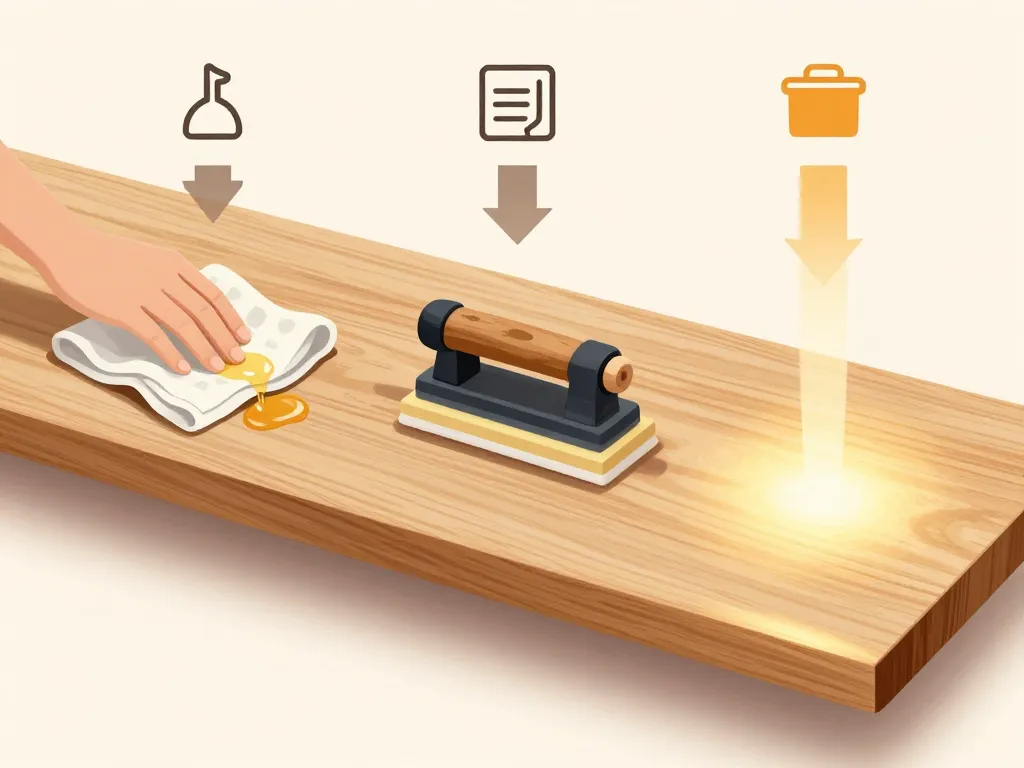 entretien plan de travail bois renovation protection diagramme
