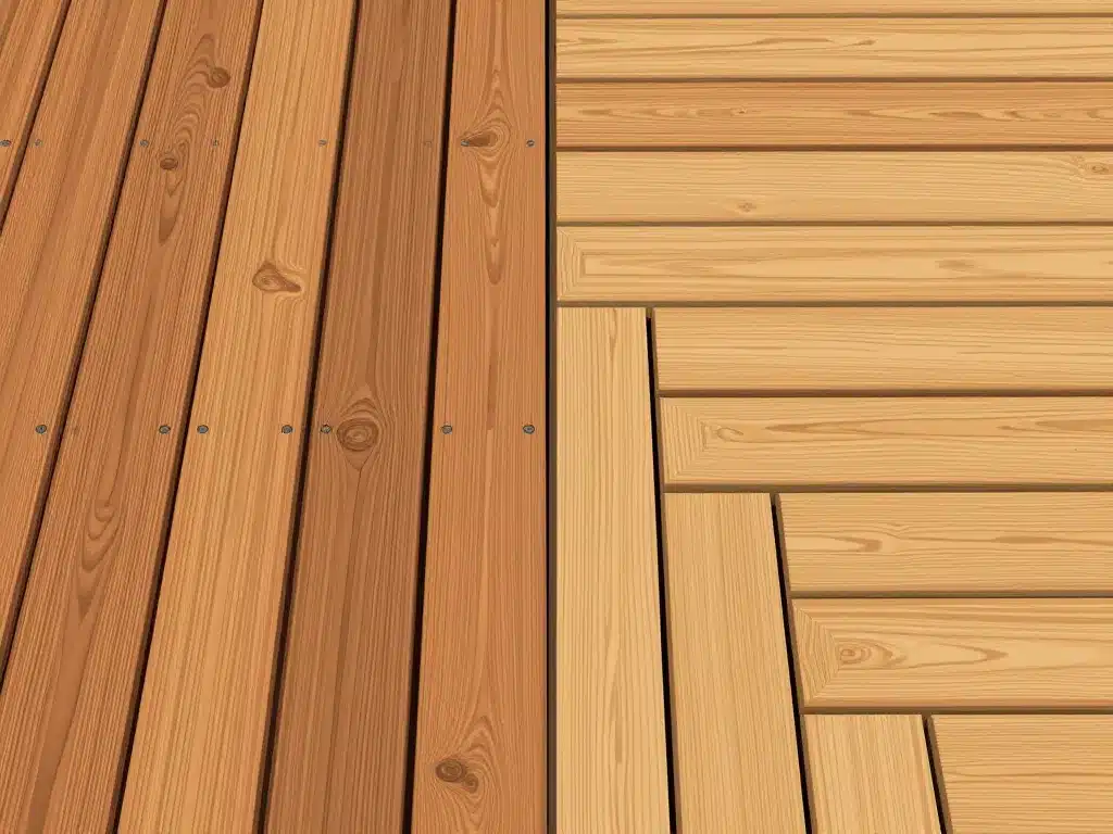 illustration espace entre lame de terrasse bois composite pose