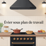 evier sous plan de travail vue globale cuisine