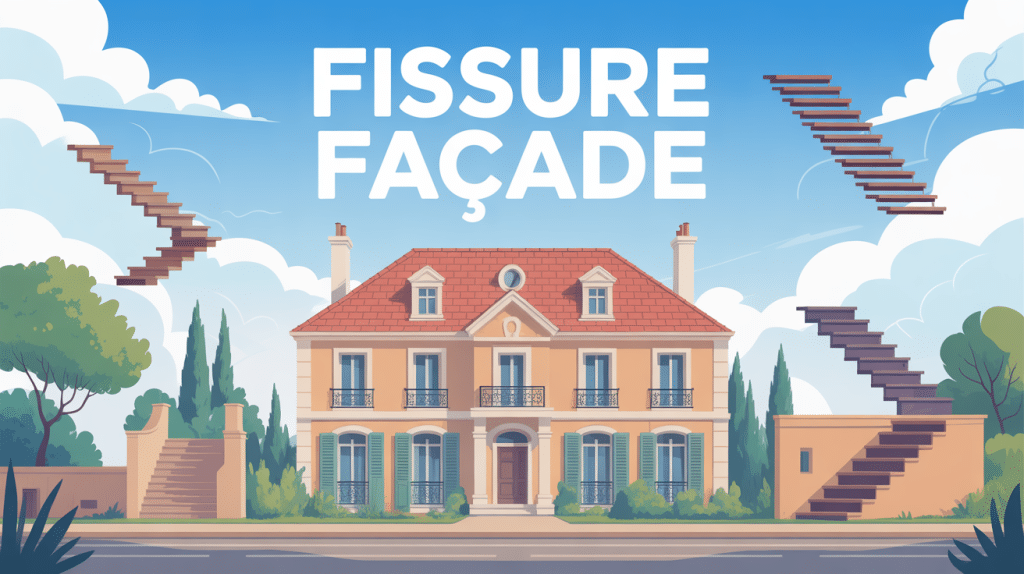 fissure facade quand s'inquiéter maison avec fissures stylisées