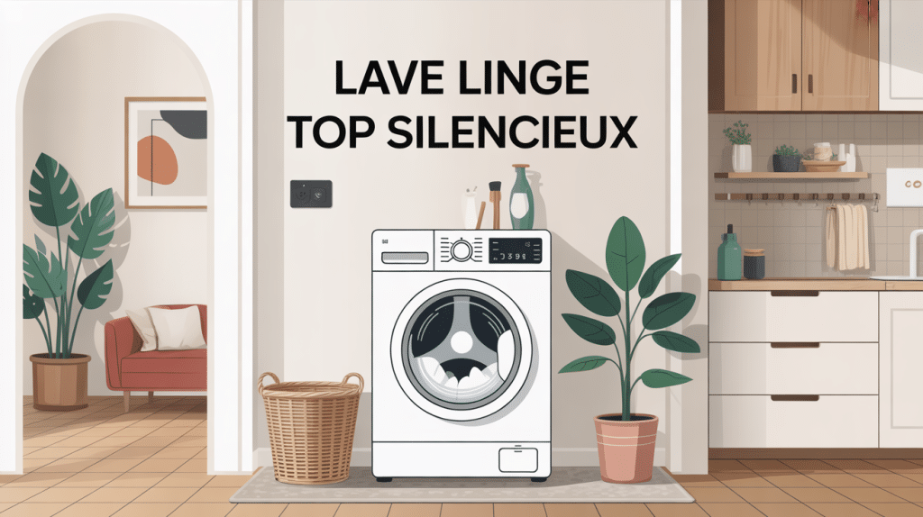 lave linge top silencieux dans intérieur moderne ambiance calme