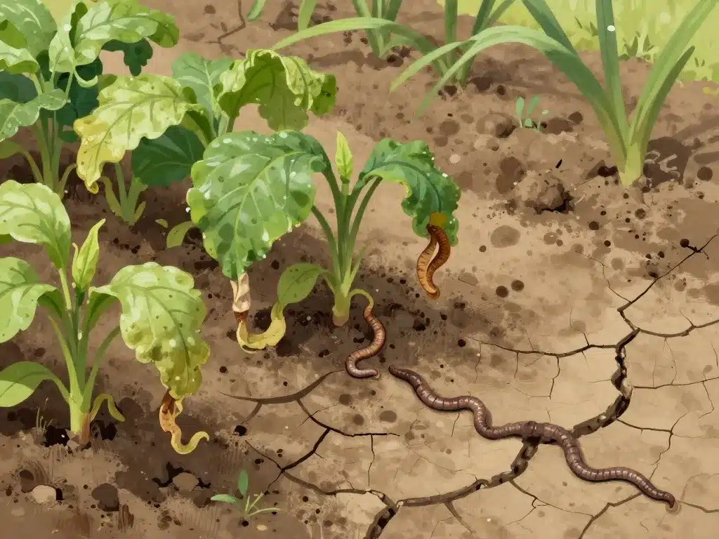 le sel d oseille est il dangereux pour les plantes illustration plantes fanées et sol abîmé