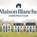 Illustration maisons individuelles maison blanche constructeur