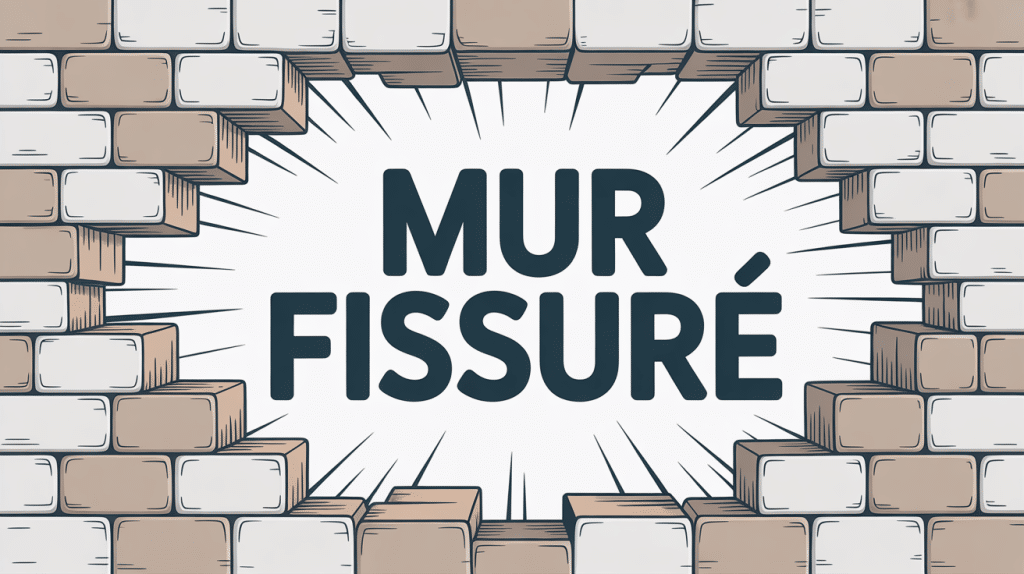 Illustration mur fissuré comment réparer maison