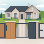 illustration neuf portail devant maison