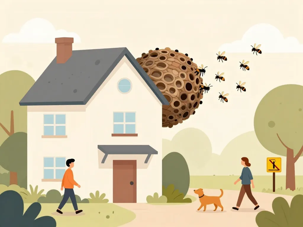 peut-on laisser un nid de guêpes dangers habitation