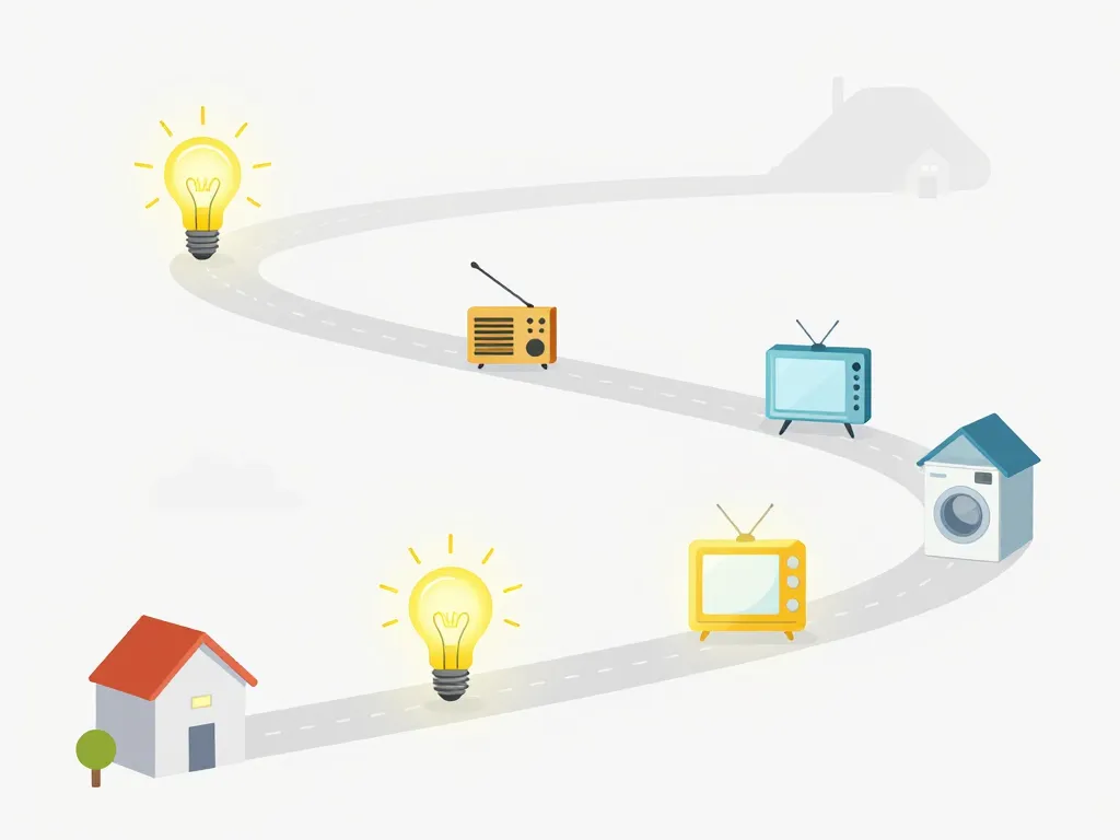 quand est arrivé l'électricité dans les maisons étapes et évolution domestique