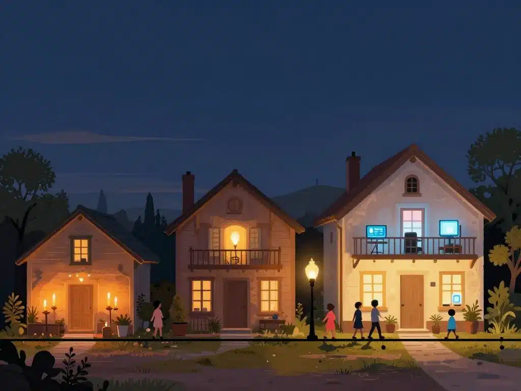 quand est arrivé l'électricité dans les maisons évolution visuelle historique