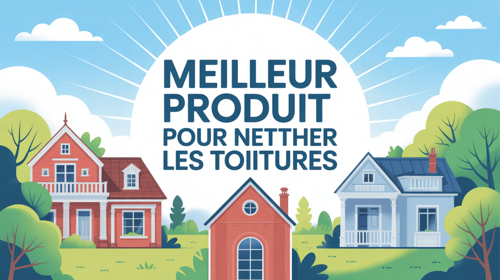 Quel est le meilleur produit pour nettoyer les toitures image vectorielle toitures propres