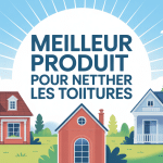 Quel est le meilleur produit pour nettoyer les toitures image vectorielle toitures propres