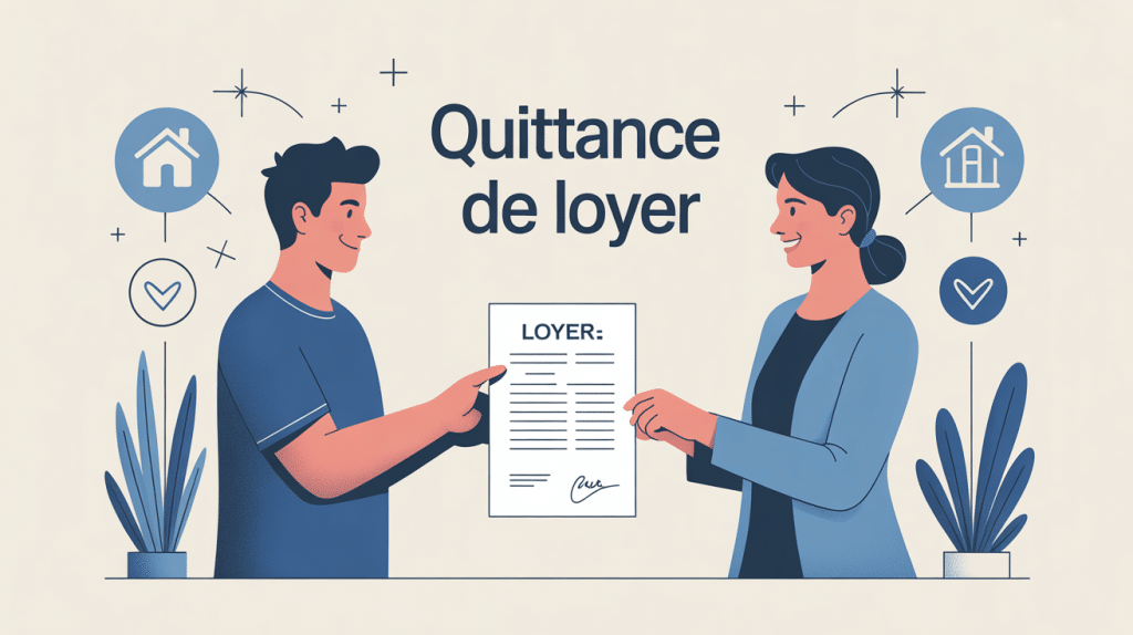 Illustration quittance de loyer échange bailleur locataire