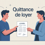 Illustration quittance de loyer échange bailleur locataire