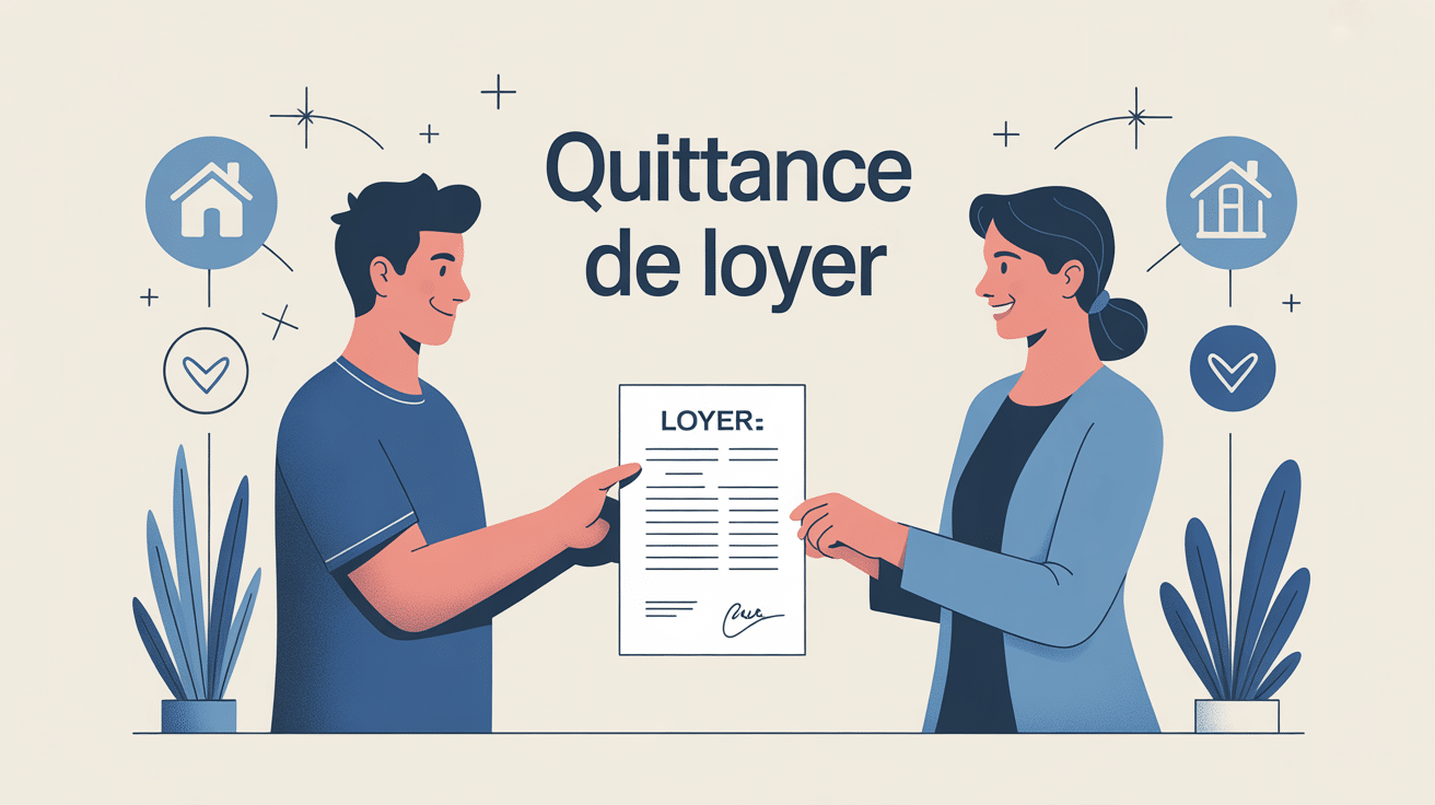 Illustration quittance de loyer échange bailleur locataire