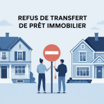 refus transfert de prêt immobilier illustration panneau stop