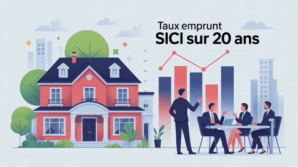 illustration moderne taux emprunt sci 20 ans