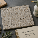 béton désactivé inconvénients échantillon et outils