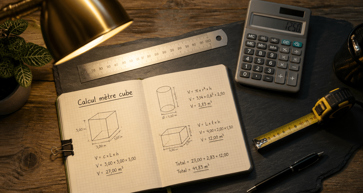 calcul mettre cube outils bureau