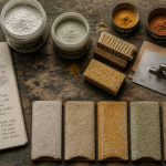 Chaux enduit outils artisanaux pigments