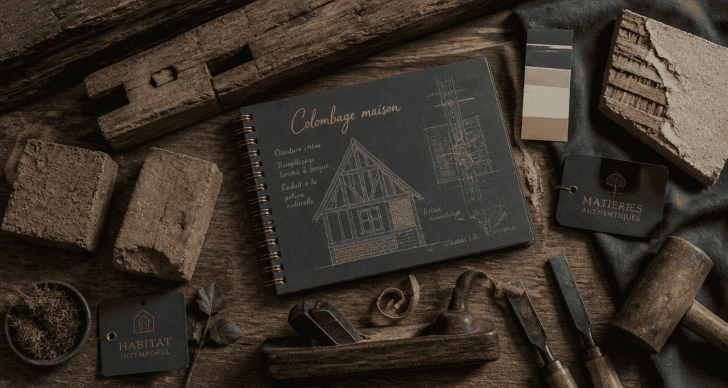 colombage maison plan de travail artisan charpentier