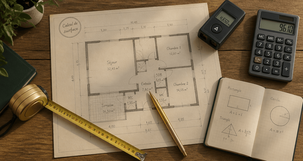 comment calculer une surface plan mètre calculatrice