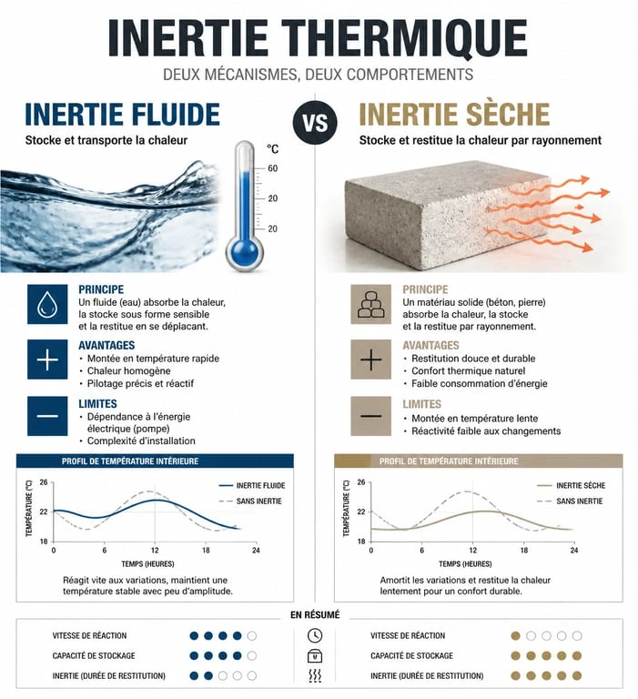 Comparatif des technologies de radiateur à inertie : fluide vs sèche pour la consommation énergétique