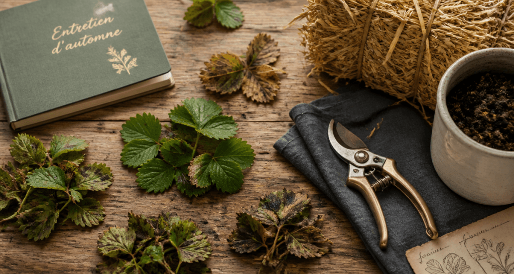 faut il couper les feuilles des fraisiers avant l'hiver entretien automne
