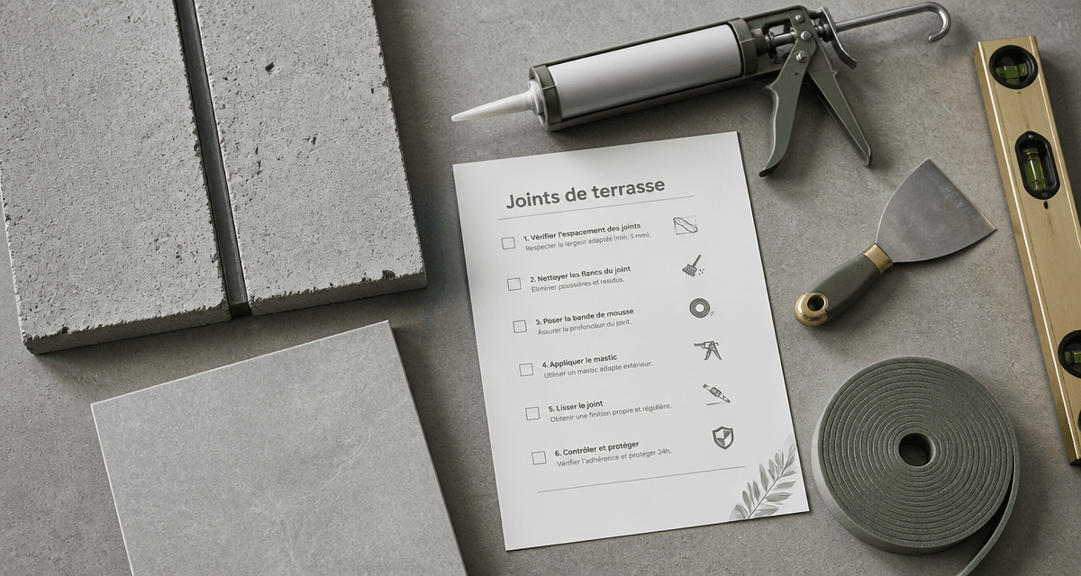 joint de dilatation terrasse exterieur vue outils