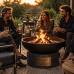 qu est ce qu un brasero fonte sur terrasse moderne