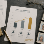 taux d'assurance pret immobilier en fonction de l'age sur table avec documents et graphique