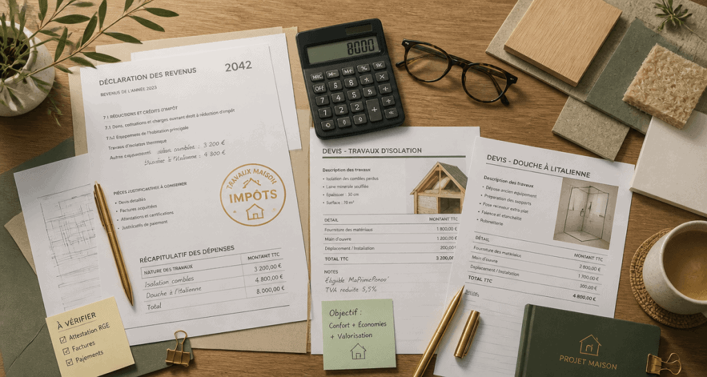 Travaux maison impots calculatrice devis et matériaux