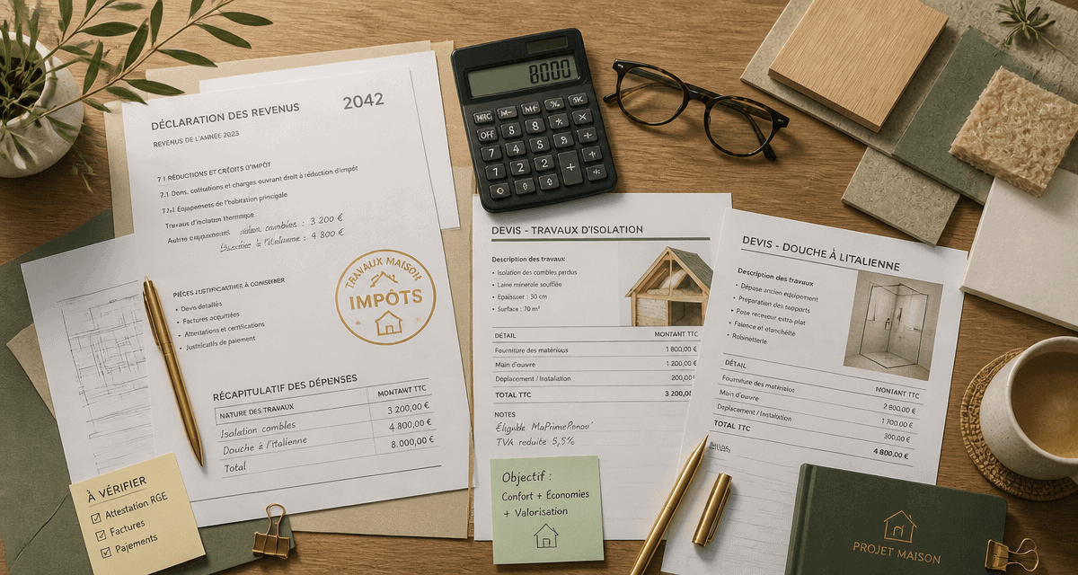 Travaux maison impots calculatrice devis et matériaux