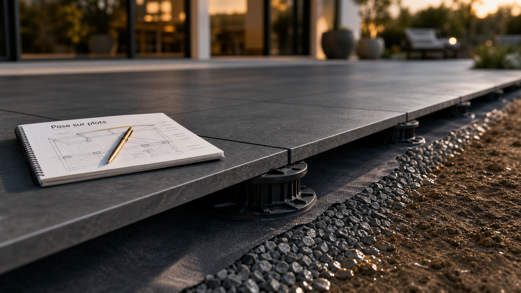 Carrelage sur plot inconvenients : dalle sur plots pour terrasse stable