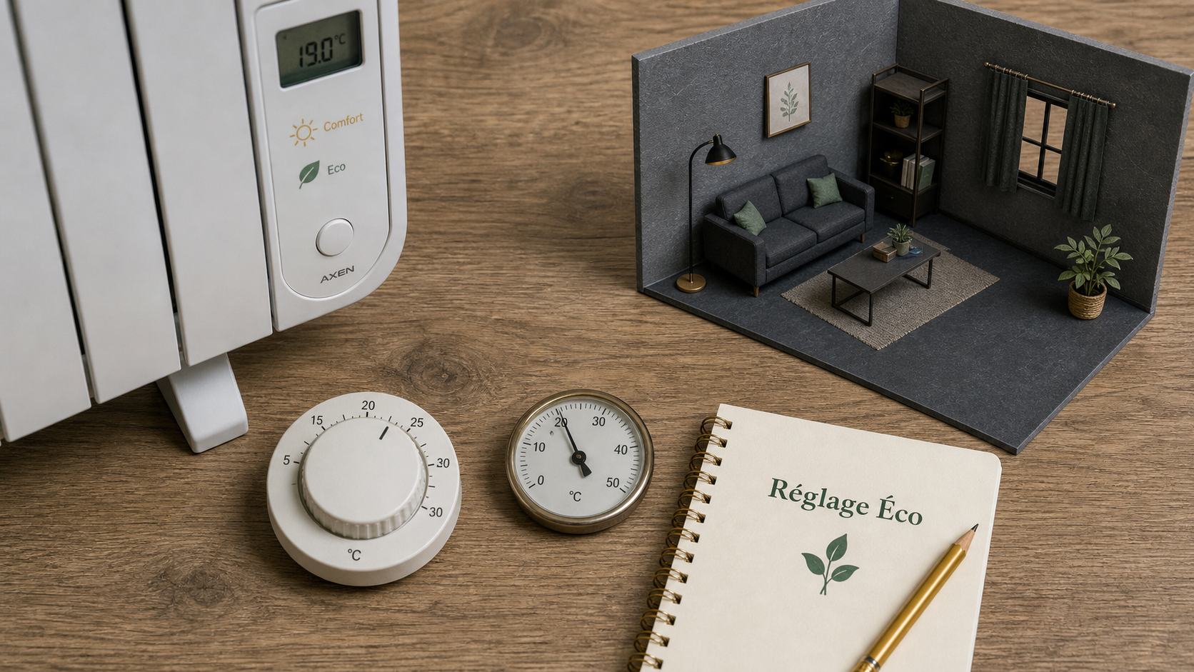 Comment régler un radiateur électrique à inertie : modes Éco, confort et hors gel