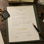 compromis de vente sans emprunt manuscrit clés billets