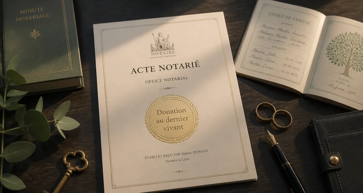 Donation au dernier vivant prix acte notarié alliances