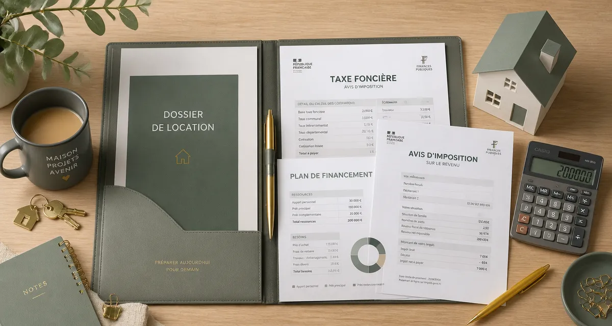 je suis propriétaire et je veux louer un autre appartement, documents et clés sur bureau