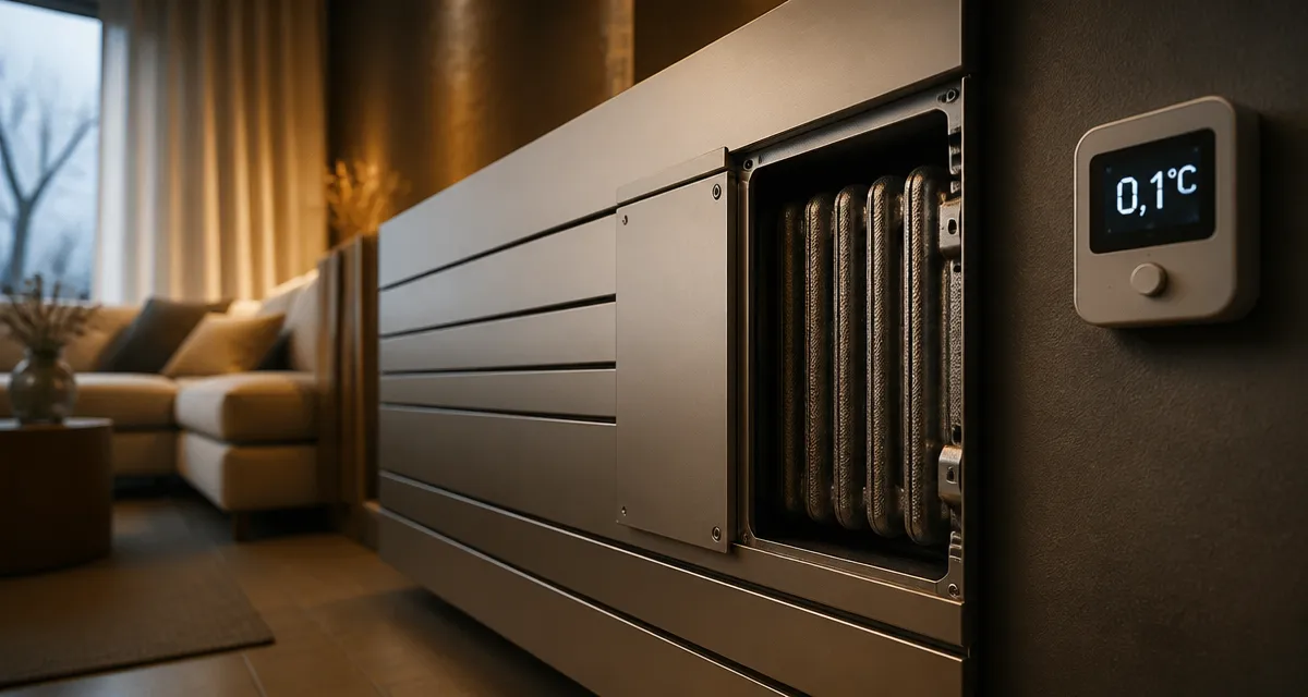 Meilleur radiateur double cœur de chauffe 2000W, façade aluminium et thermostat
