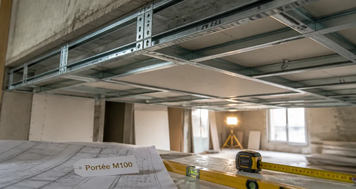 Plafond autoportant distance : ossature et portée maximale