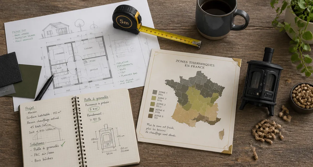 poêle à granulés 8 kw combien de m2 plans maison