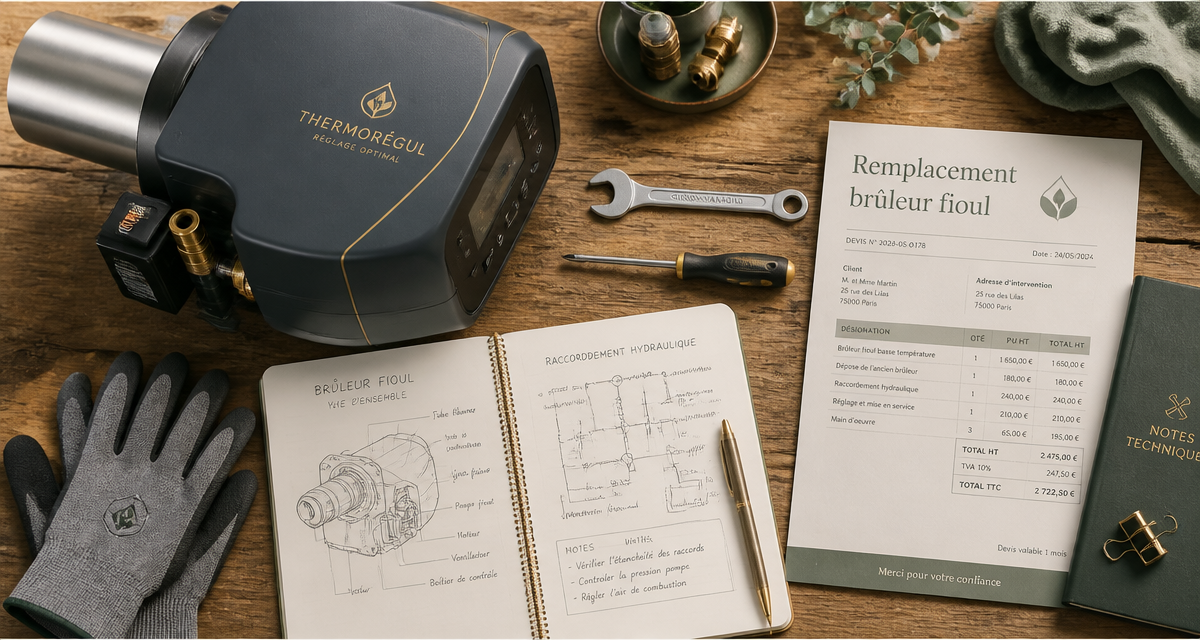 prix remplacement brûleur fioul outils et devis
