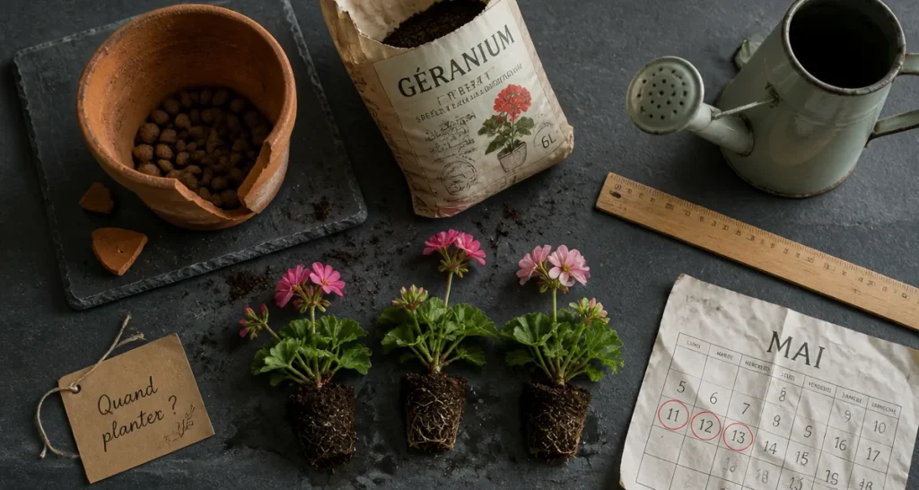 Quand planter geranium : calendrier mai contre le gel