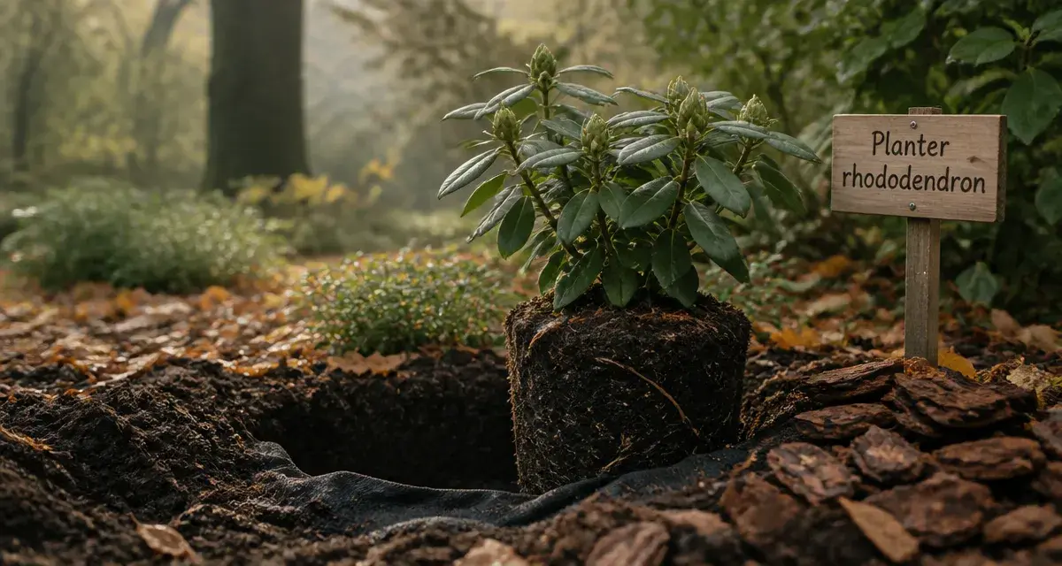 Quand planter un rhododendron : trou de plantation et terre de bruyère acide