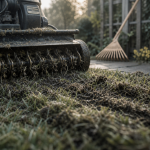 Quand scarifier pelouse : scarifier à 10°C au sol, pelouse fraîchement scarifiée