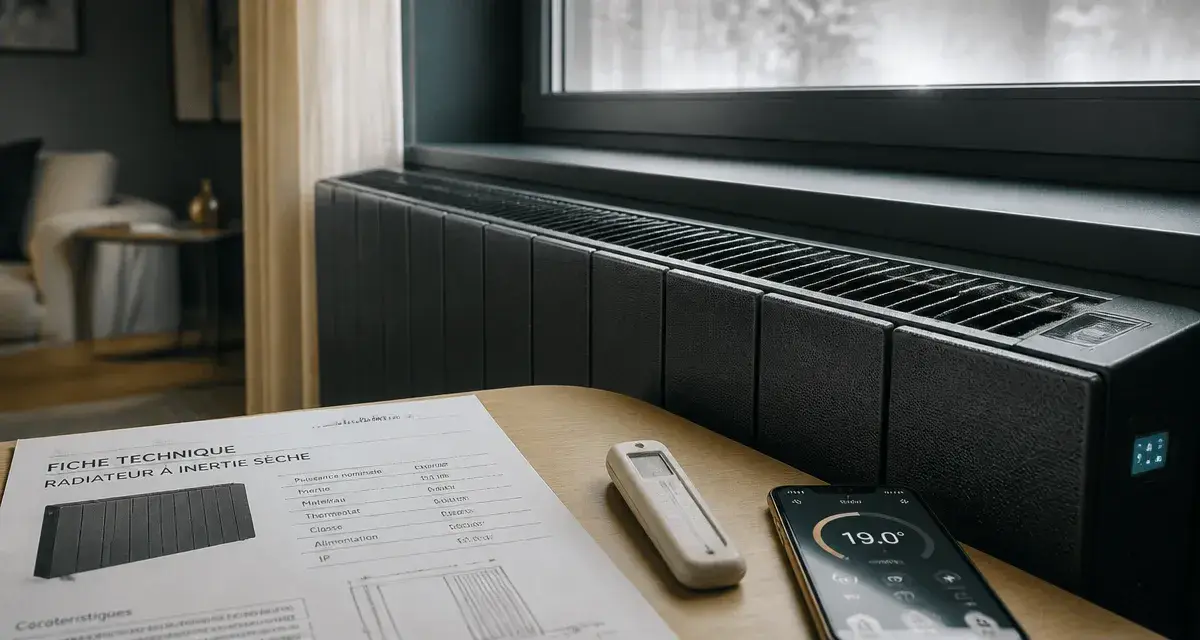 Radiateur à inertie comparatif, puissance et technologie sous fenêtre