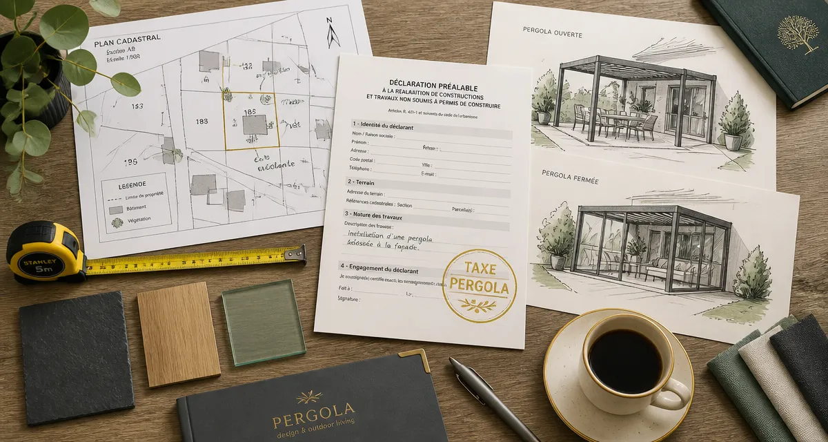 taxe pergola plan déclaration travaux croquis