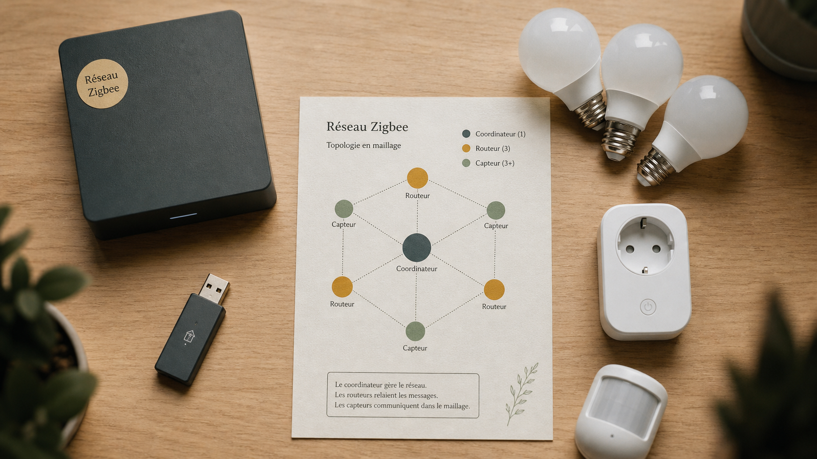 Zigbee domotique : réseau maillé AES-128 pour une installation fiable
